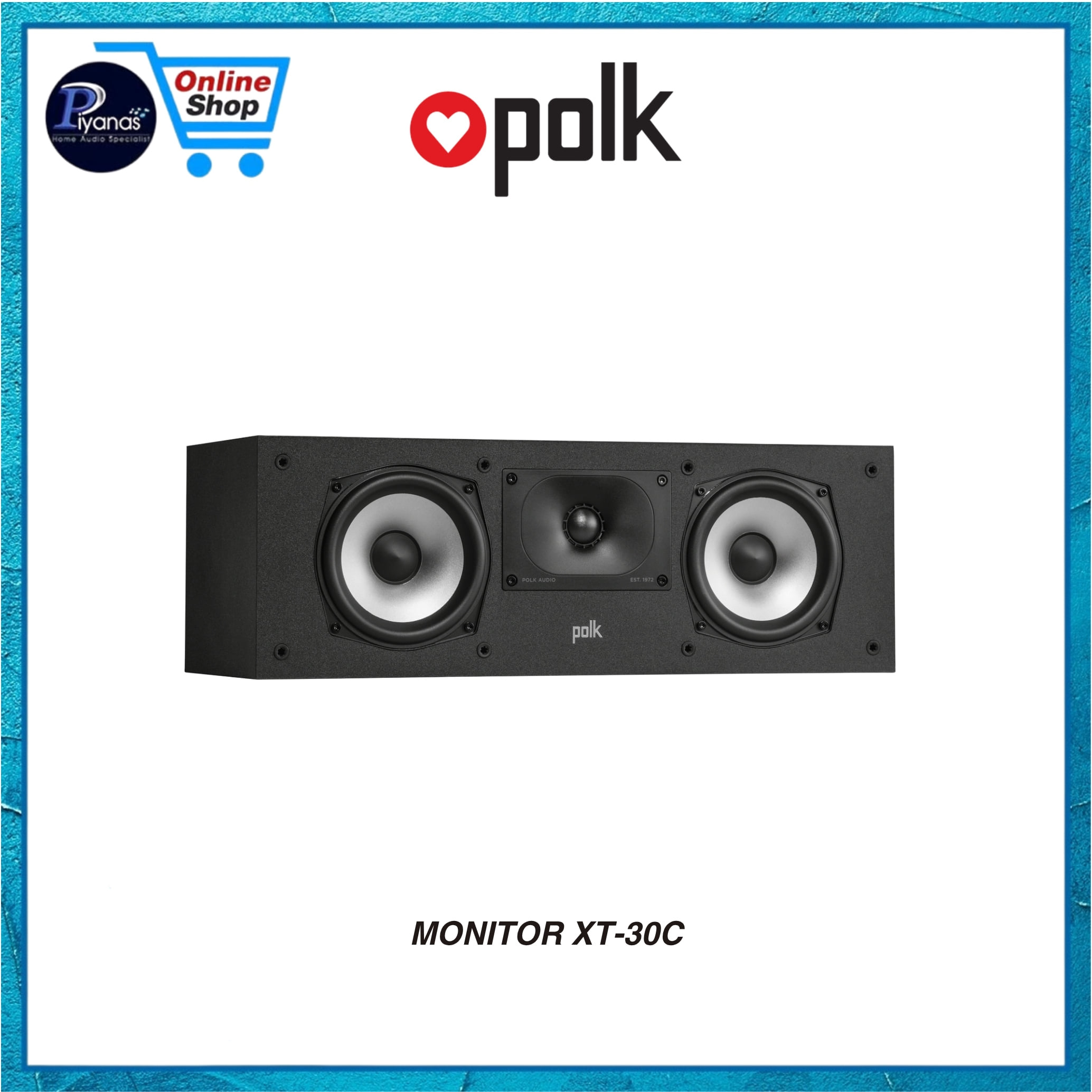 ลำโพงเซ็นเตอร์ POLK AUDIO MONITOR XT-30C สีดำ_1